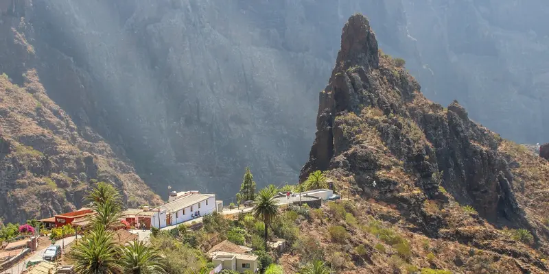 mountain village of Masca, located in the Teno Rural Park on the island of Tenerife