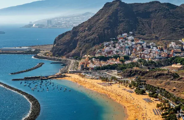 Playa de Las Teresitas, a famous beach located in Santa Cruz de Tenerife