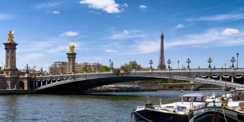 Pont Alexandre III, a famous ornate arch bridge