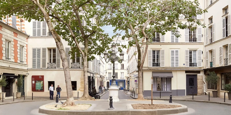 the picturesque Place de Furstemberg in the Saint-Germain-des-Prés