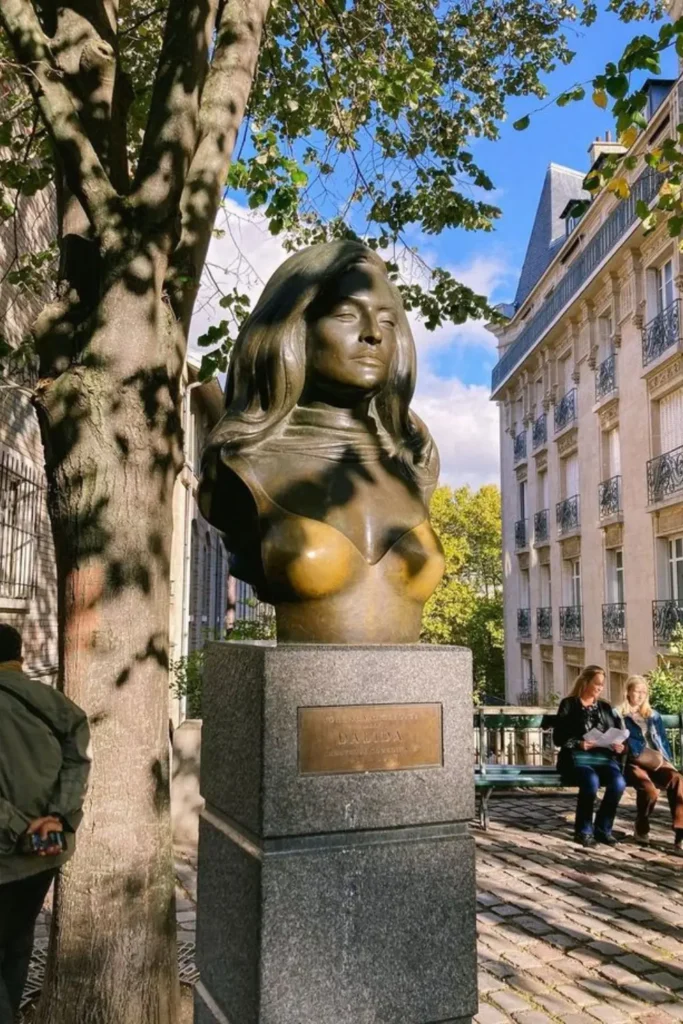 bronze bust of the French singer Dalida