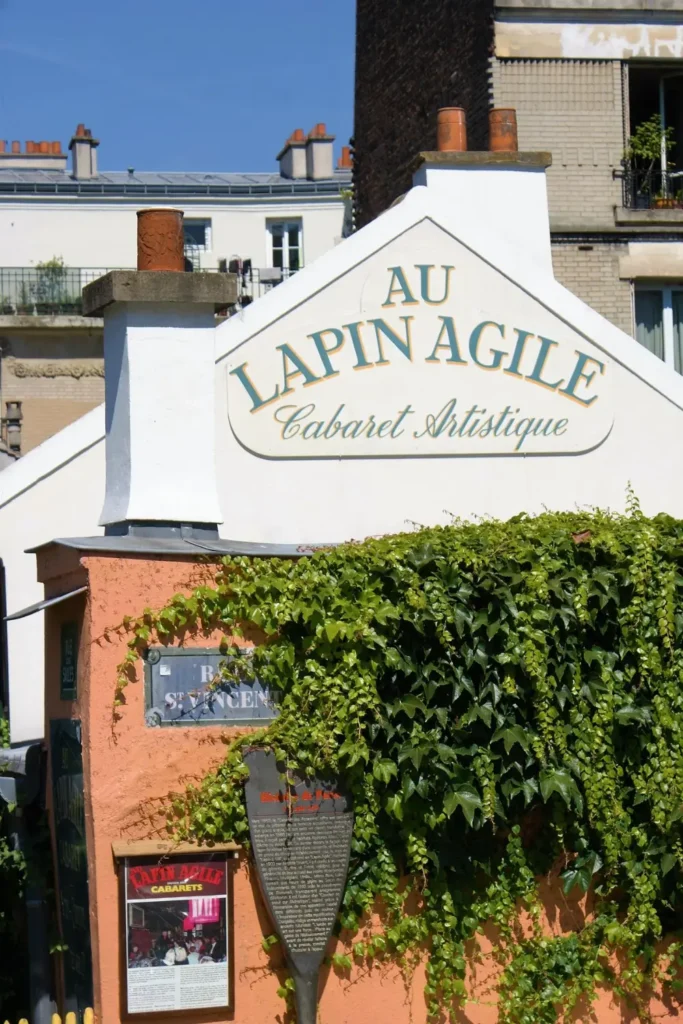 the Au Lapin Agile cabaret, a historic venue in Montmartre